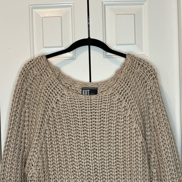 Kut From The Kloth large knit sweater, tan. Size small - Picture 2 of 5